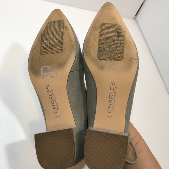 Charles David Lace Up Ankle Block Heel Point Toe 8 - Picture 7 of 8